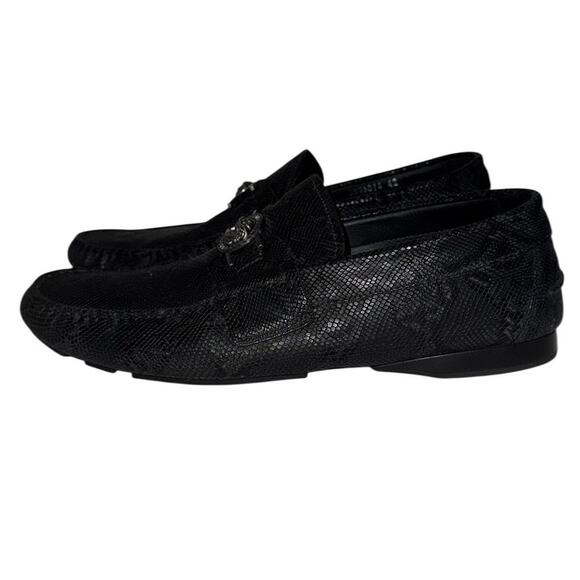 Mens Versace Medusa Black Snakeskin Leather Loafers  EU42 US 9 main image 10